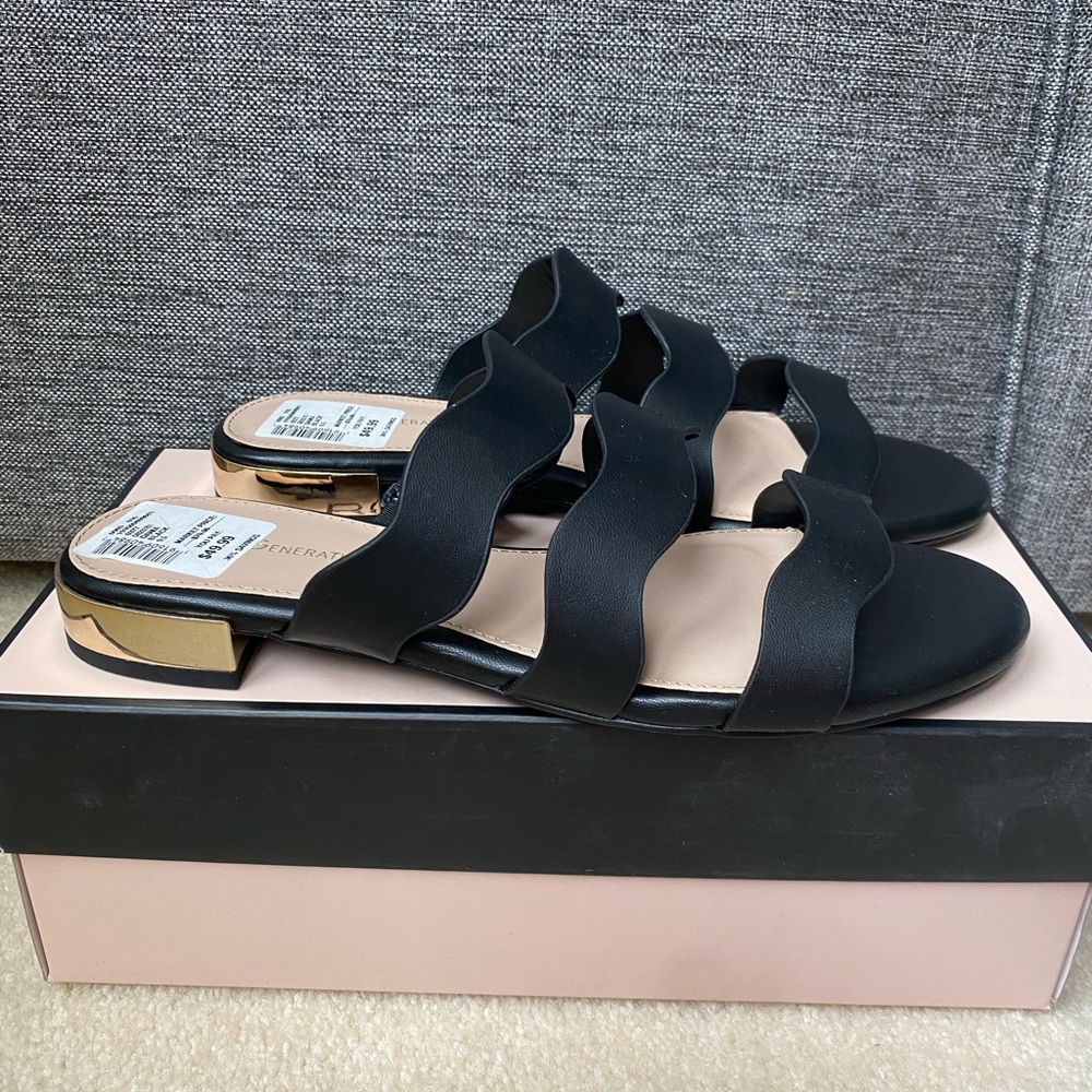 BCBGeneration Black Minimalist Sandals